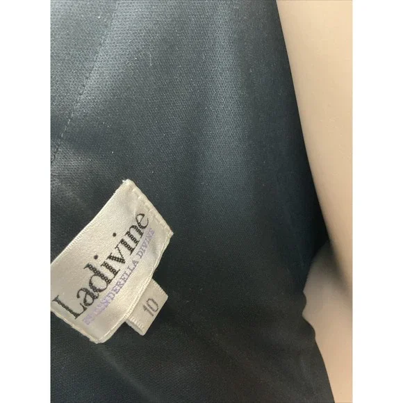 Ladivine Cinderella Divine Off-Shoulder High-Slit Black dress size 8 - Picture 7 of 8